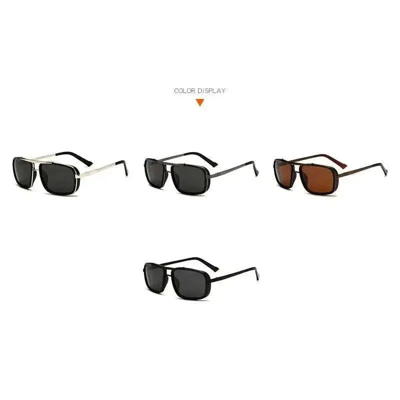 New Sunglasses Punk Sunglasses New Men's Square Uv400 Twin-beam Aviator Sunglasses