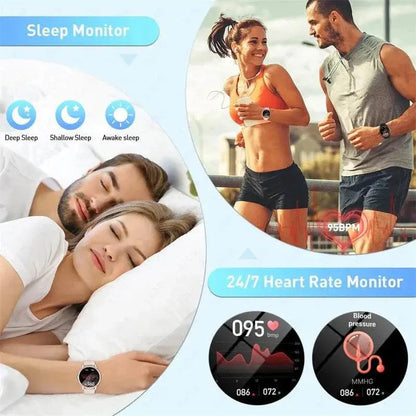 New Women Bluetooth Call Smart Watch Heart Rate Blood Pressure Monitoring Smartwatches Waterproof Men Smartwatch For Android IOS