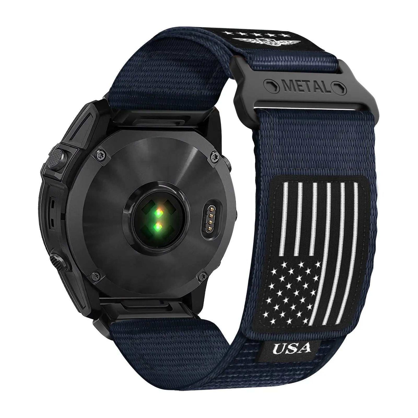 Nylon Magic Tape 26mm 22mm Strap Wristband Cold Sea Blue