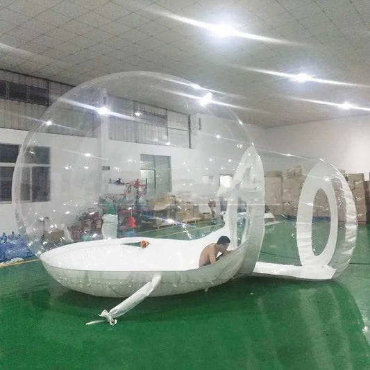Outdoor Large Inflatable PVC Transparent Tent White EU