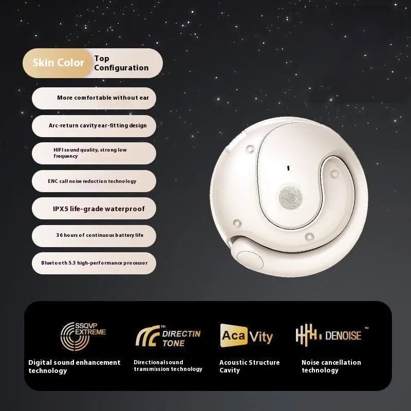 Outdoor Portable Bluetooth Headset Mini Speaker JM13 Skin Color