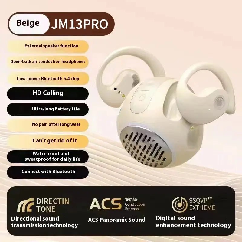 Outdoor Portable Bluetooth Headset Mini Speaker JM13PRO Skin Color