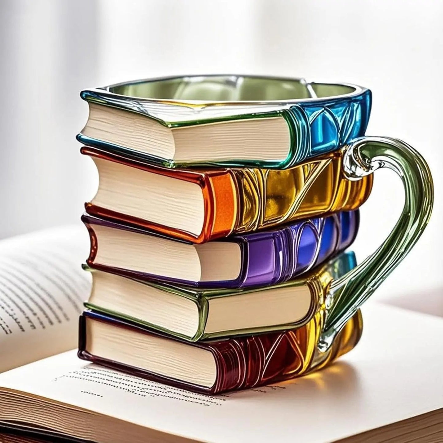 Painted Book Coffee Cup Unique Book Stacking Coffee Cup Type B
