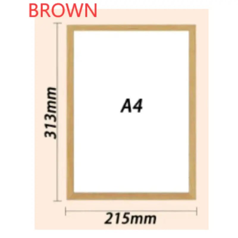 Personalized Light Painting Custom Photo Painting Led Glowing Photo Frame Art Light Decoration Christmas Color light switching A4 BROWN