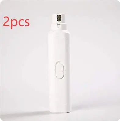 Pet Nail Grinder Dog Cat Battery Model Nail Trimmer Large And Small Dogs Nail Clippers Pet Grooming Tools Pet Products Elegant White T10 Nail Piercing Device 2PCS