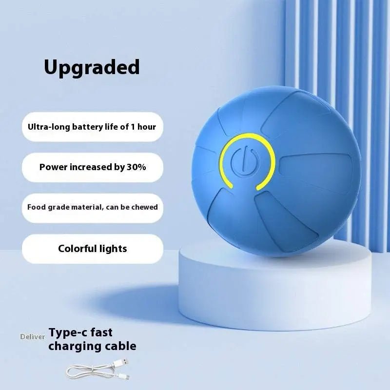 Pets Electric Jumping Ball Automatic Dog-teasing Luminous Pet Products Pets Dogs Training Products Ball Toys For Dogs Resistance Blue Upgrade Jumping Ball