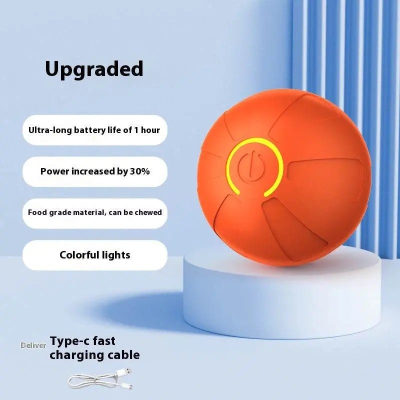 Pets Electric Jumping Ball Automatic Dog-teasing Luminous Pet Products Pets Dogs Training Products Ball Toys For Dogs Resistance Orange Upgrade Jumping Ball