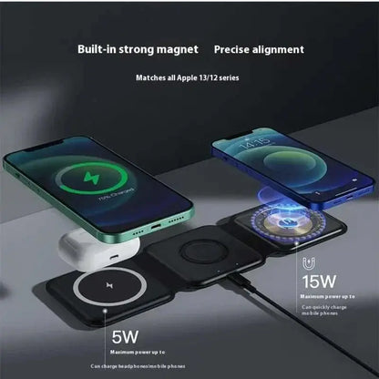 Phones Watches and Earphones 15W 3 in 1 Magnetic