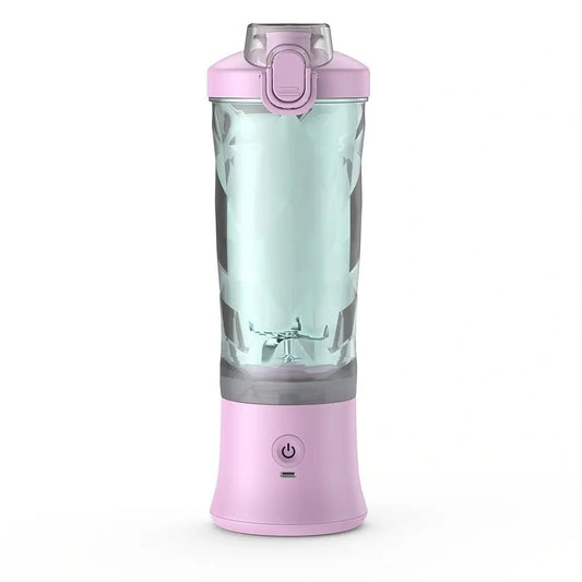 Portable Blender 600ML Electric Juicer Fruit Mixers 4000mAh USB Rechargeable Smoothie Mini Blender Personal Juicer Colorf Purple