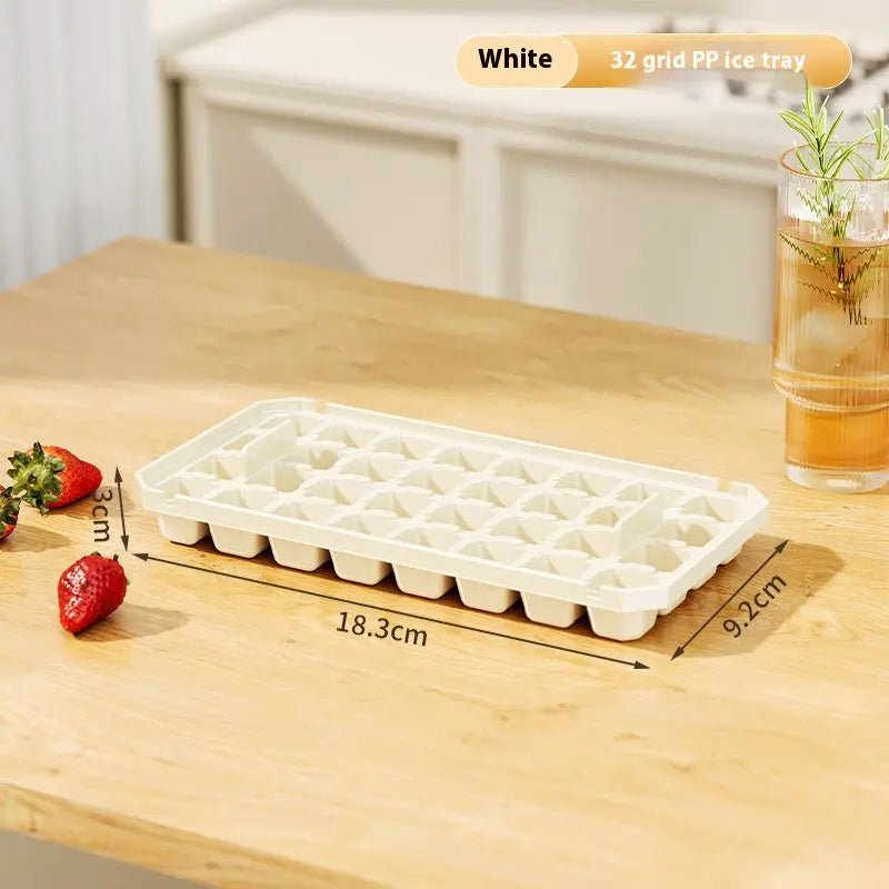 PP Material Ice Mould Quick Demould Ice Cube Tray Creative Party Bar Kitchen Freezer Cooling Drink Ice Box Silicone Molds Kitchen Gadgets White Without Box
