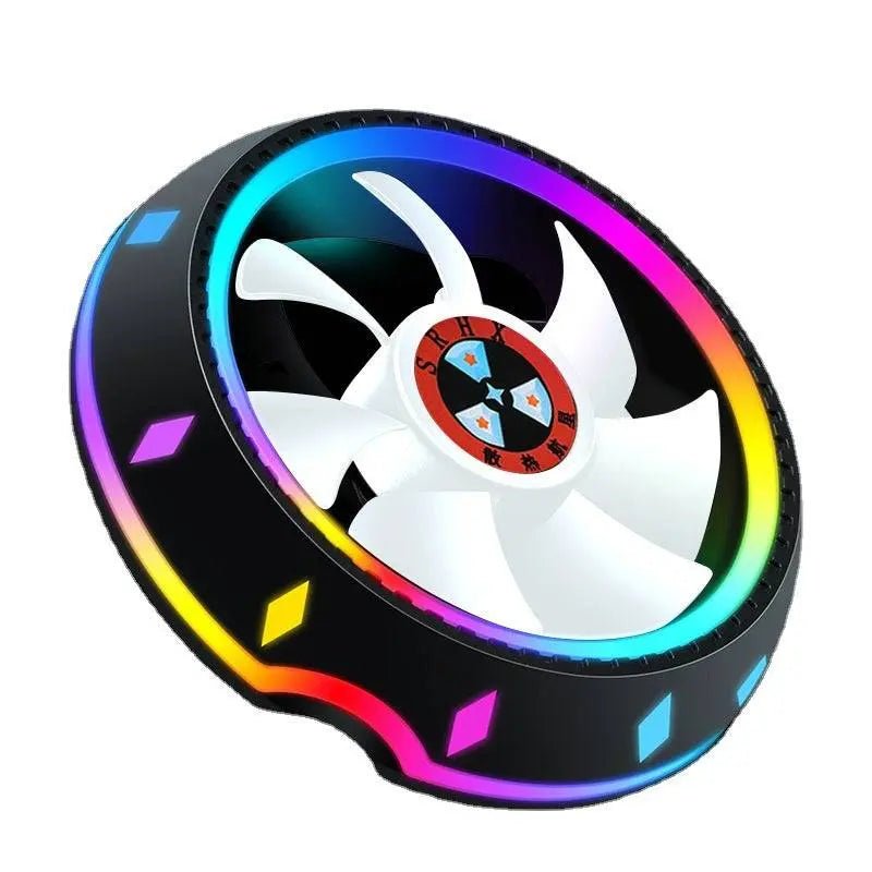 Silent RGB LED Air CPU Cooler Fan Desktop Computer Heatsink Radiato Colorful Cooling For 115X AMD One style