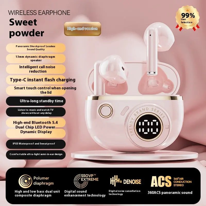 Simple Home Multi-Function Wireless Bluetooth Headset Pink