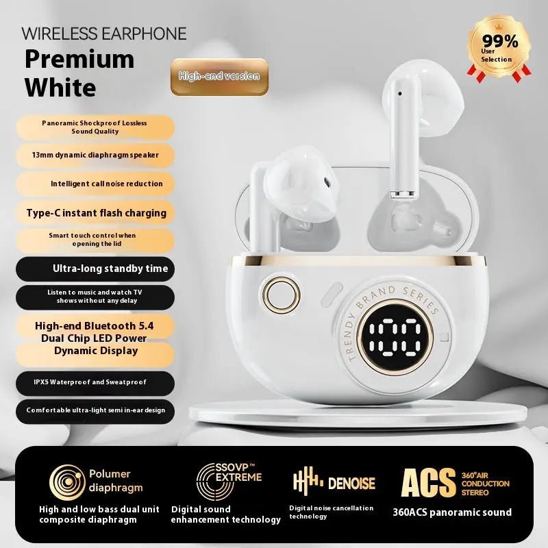 Simple Home Multi-Function Wireless Bluetooth Headset White