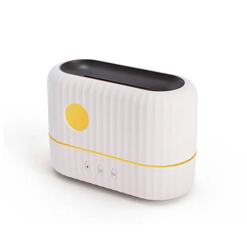 Simulated Flame Aromatherapy Machine Home Office Desktop Humidifier H8 White