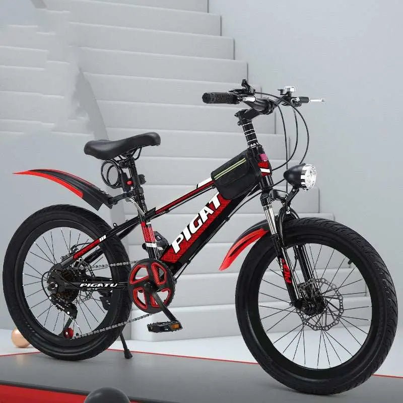 Single Pupil Shock Absorbing Variable Speed Mountain Bike Red 3 Style