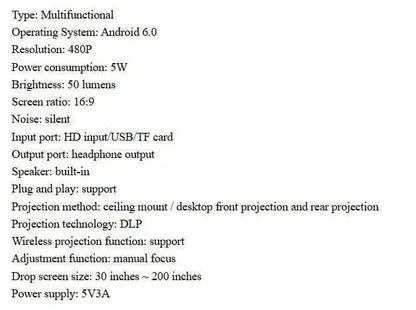 Compact Smart Android Micro Projector - Portable & Powerful