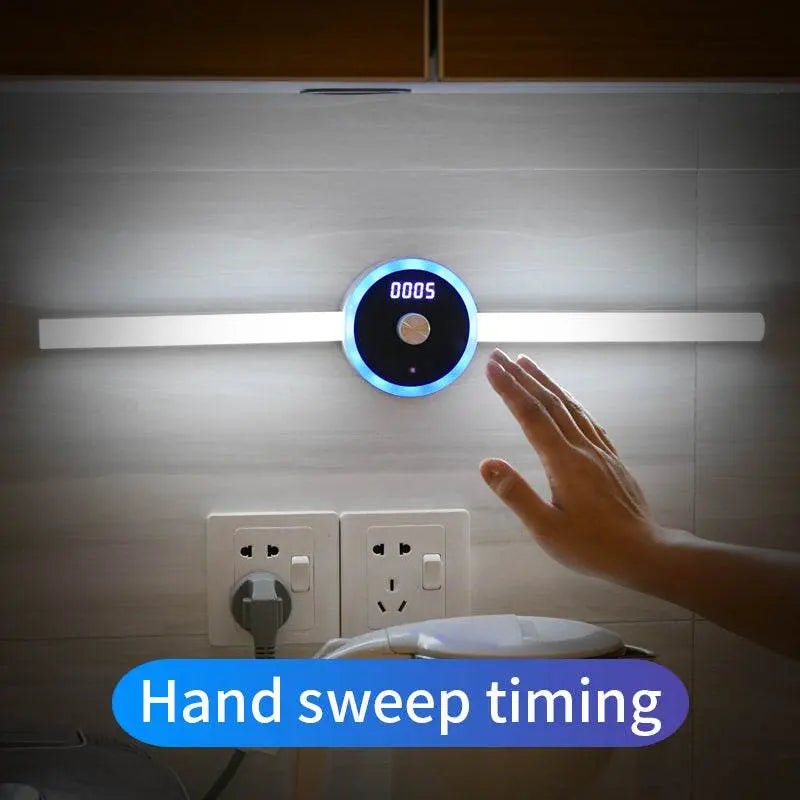 Smart Cabinet Light Clock Timing Sensor Light Removable LED Wardrobe Light Human Body Sensor Light Hand sweep timing