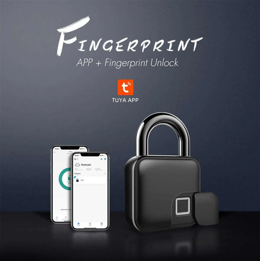 Smart Fingerprint Padlock Bluetooth Dorm Anti-theft Lock Remote L3fingerprint Graffiti APP