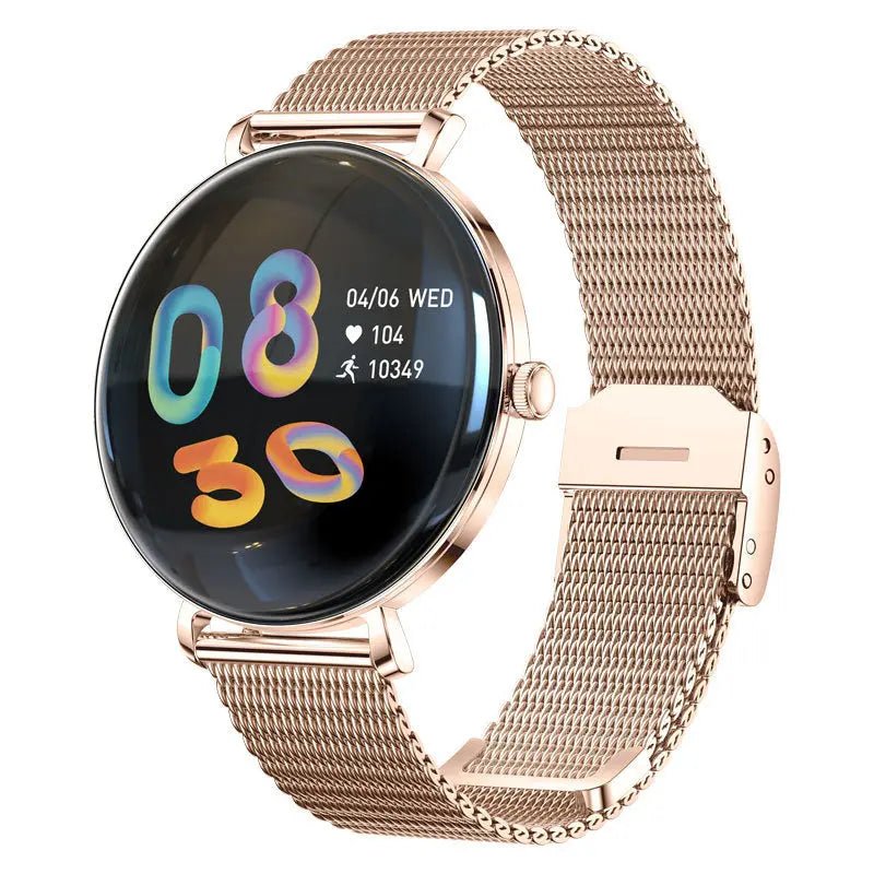 Smart Watch Ultra-thin Bluetooth Calling Music Golden Milan