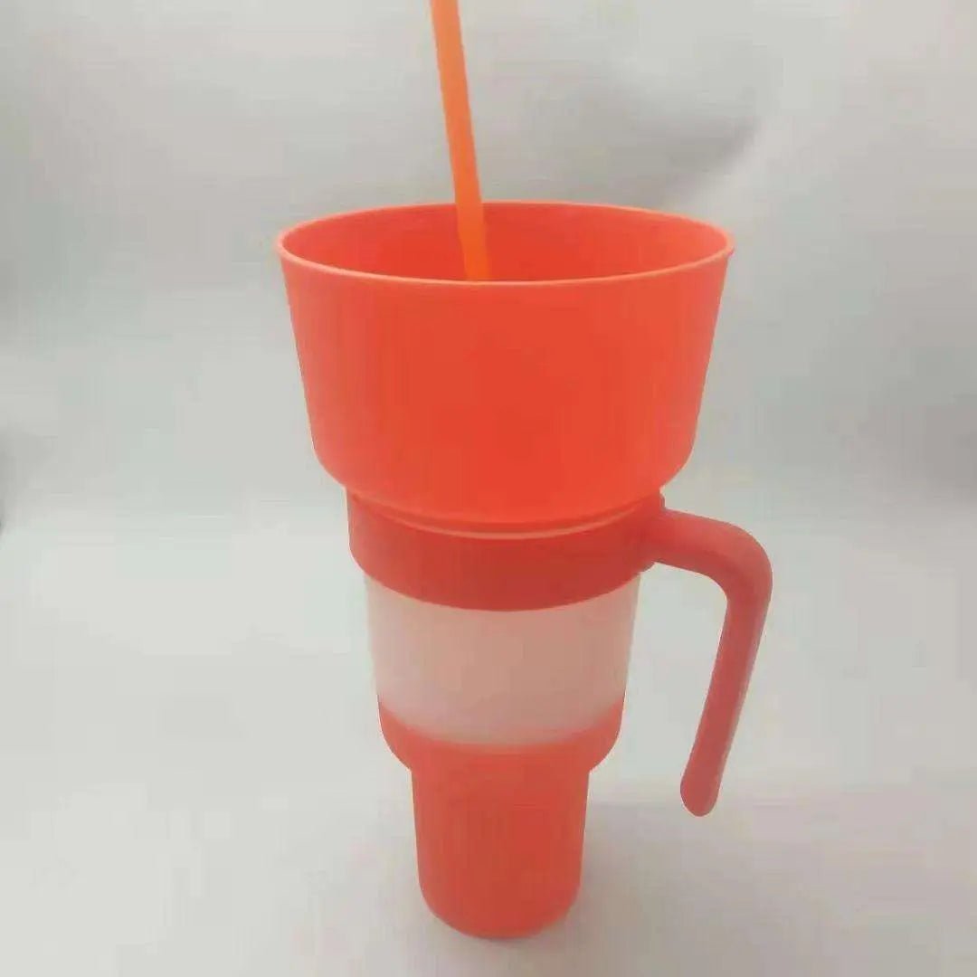 Snack With Handle Straw Cup Kitchen Gadgets Orange Cold Water Color 901to1000ml
