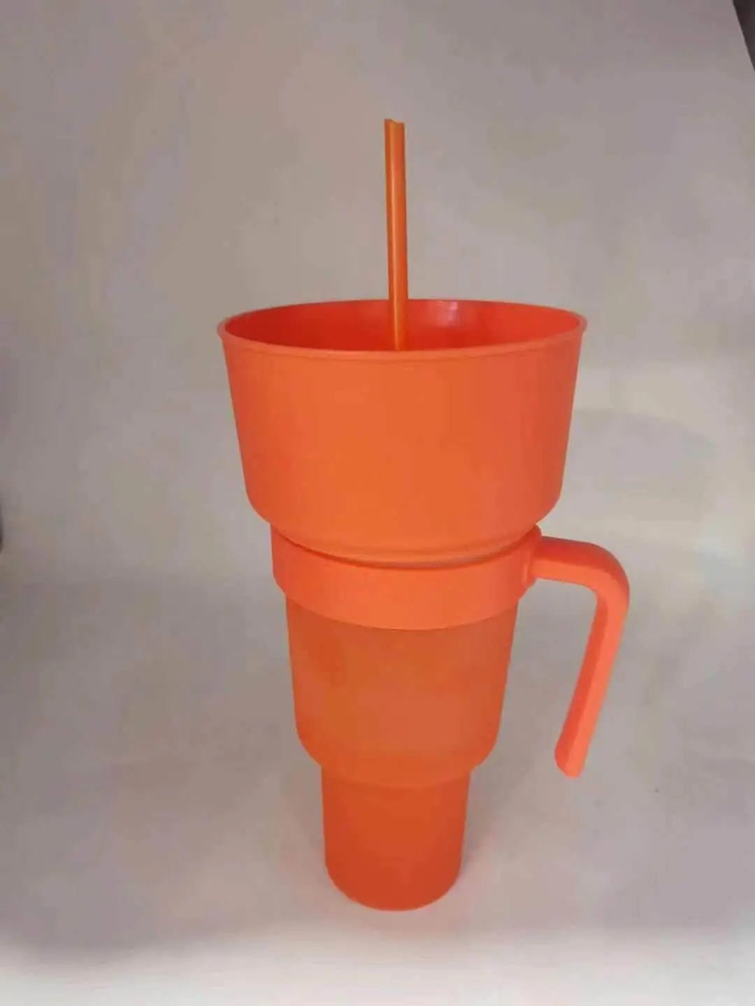 Snack With Handle Straw Cup Kitchen Gadgets Orange Solid Color 901to1000ml