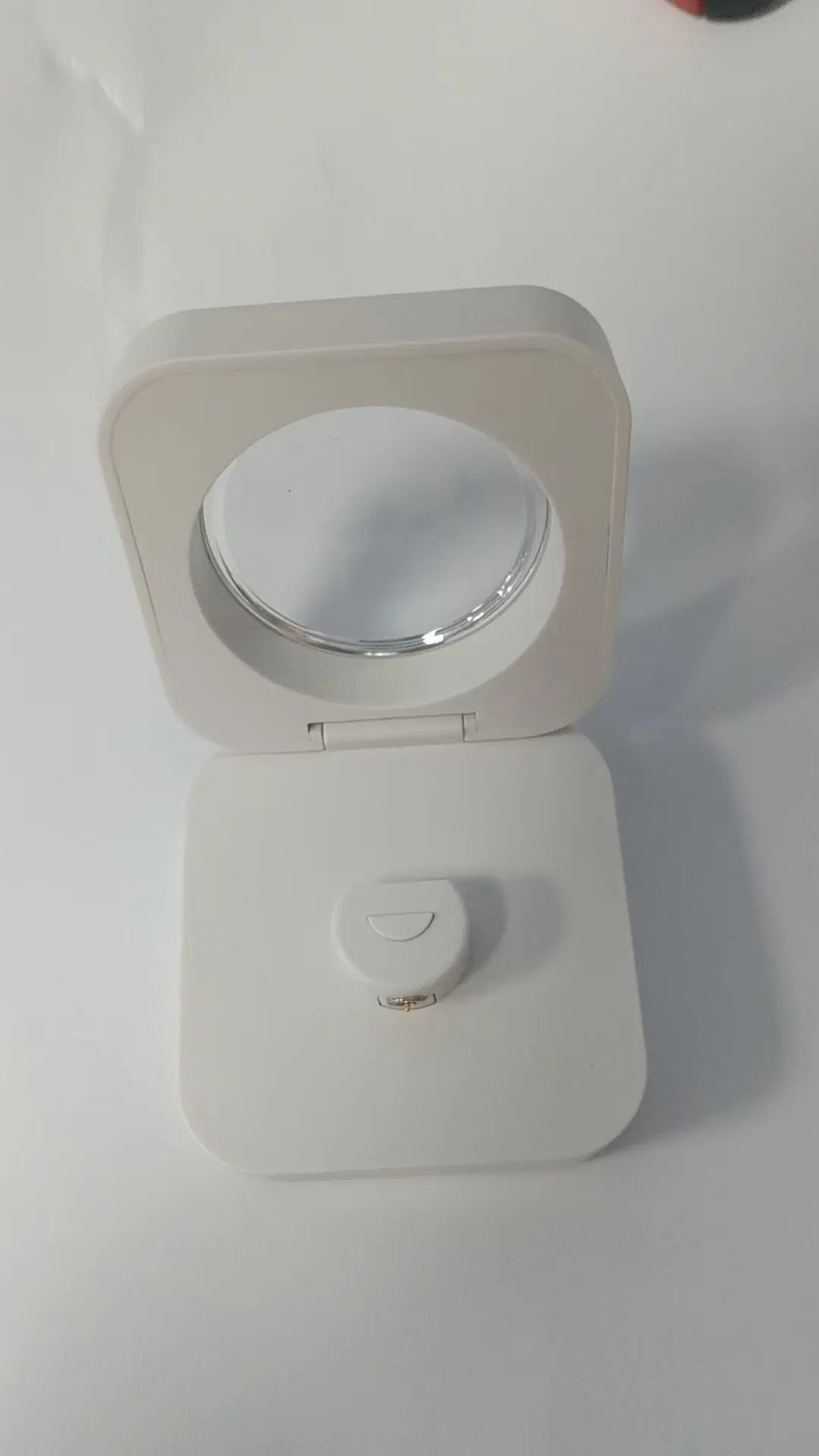 Stainless Steel Electroplating Smart Ring Luminous Dragon Pattern White Square Warehouse