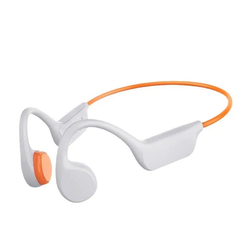Swimming Headset Listening Music With 32G Memory Long Battery Life White Orange Sports earphones