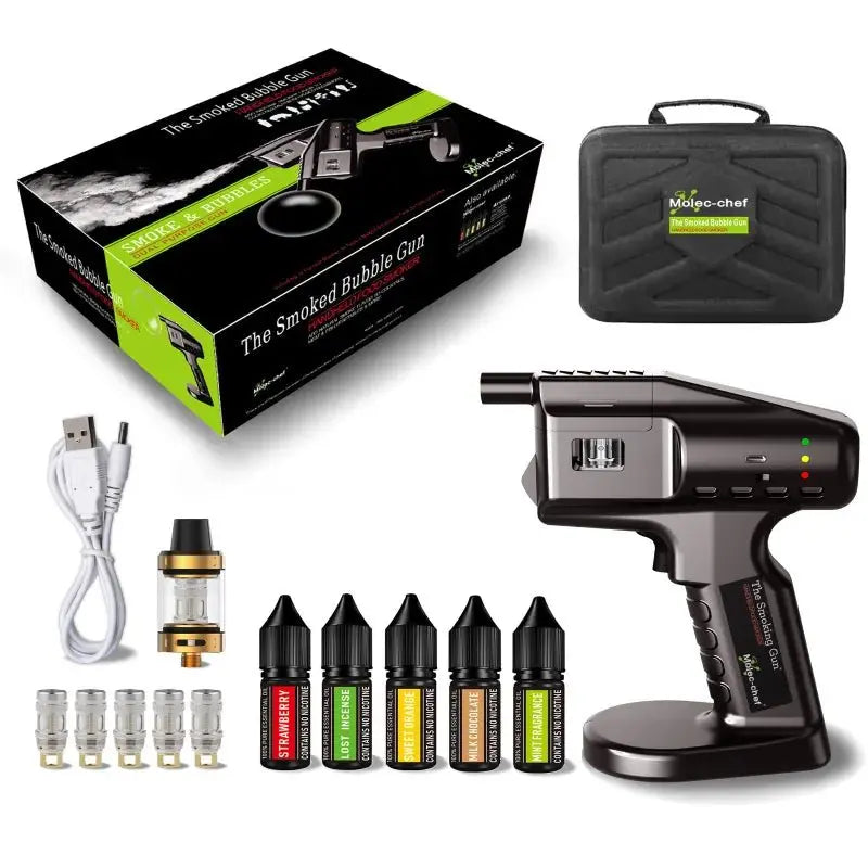 The Handheld Smoked Bubble Gun Bar Wine Mixer Fogger Machine Full Set Of Bubble Grab