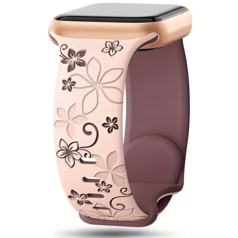 Two-tone Silicone Strap Bauhinia Pink Sand Surface Purple