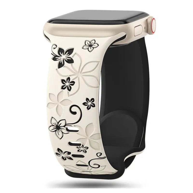 Two-tone Silicone Strap Bauhinia Starlight Surface Black