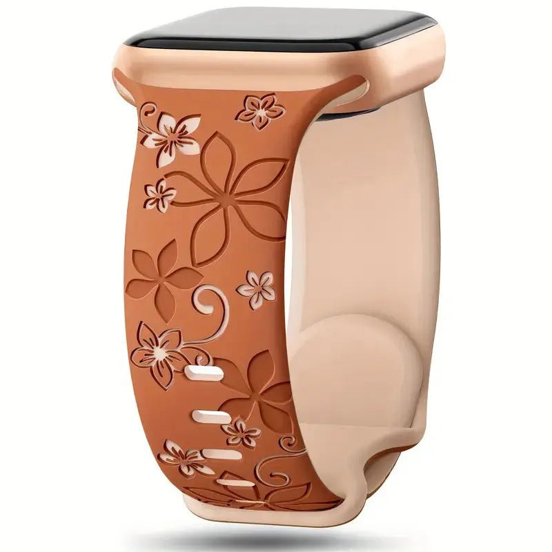Two-tone Silicone Strap Bauhinia Brown Milk Tea