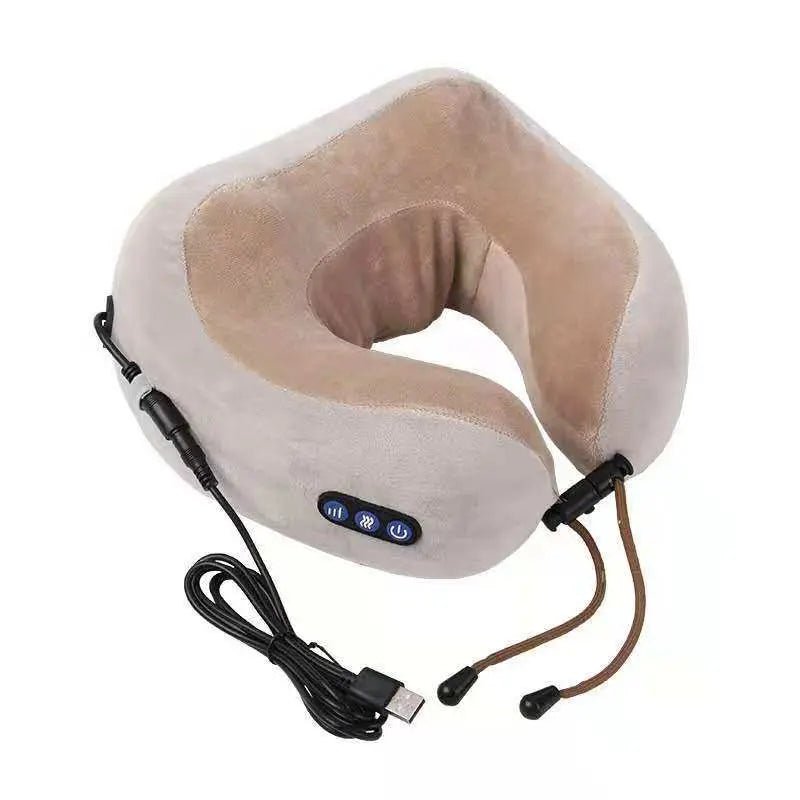 U Shaped Massage Pillow Neck Massage Device Electric Neck Massager Apparatus Shoulder Back Cervical Massager For Body Relaxation USB