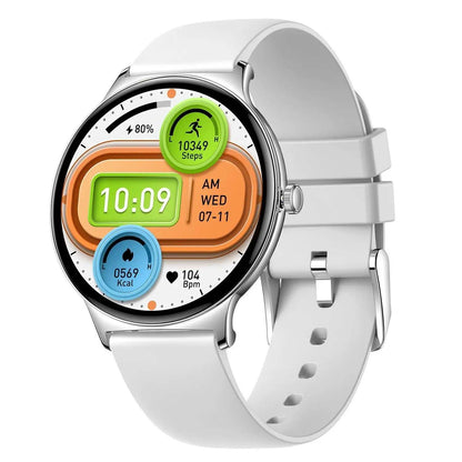 V89 Ultra-thin Smart Watch Bluetooth Calling Full HD Screen Silver Silicone