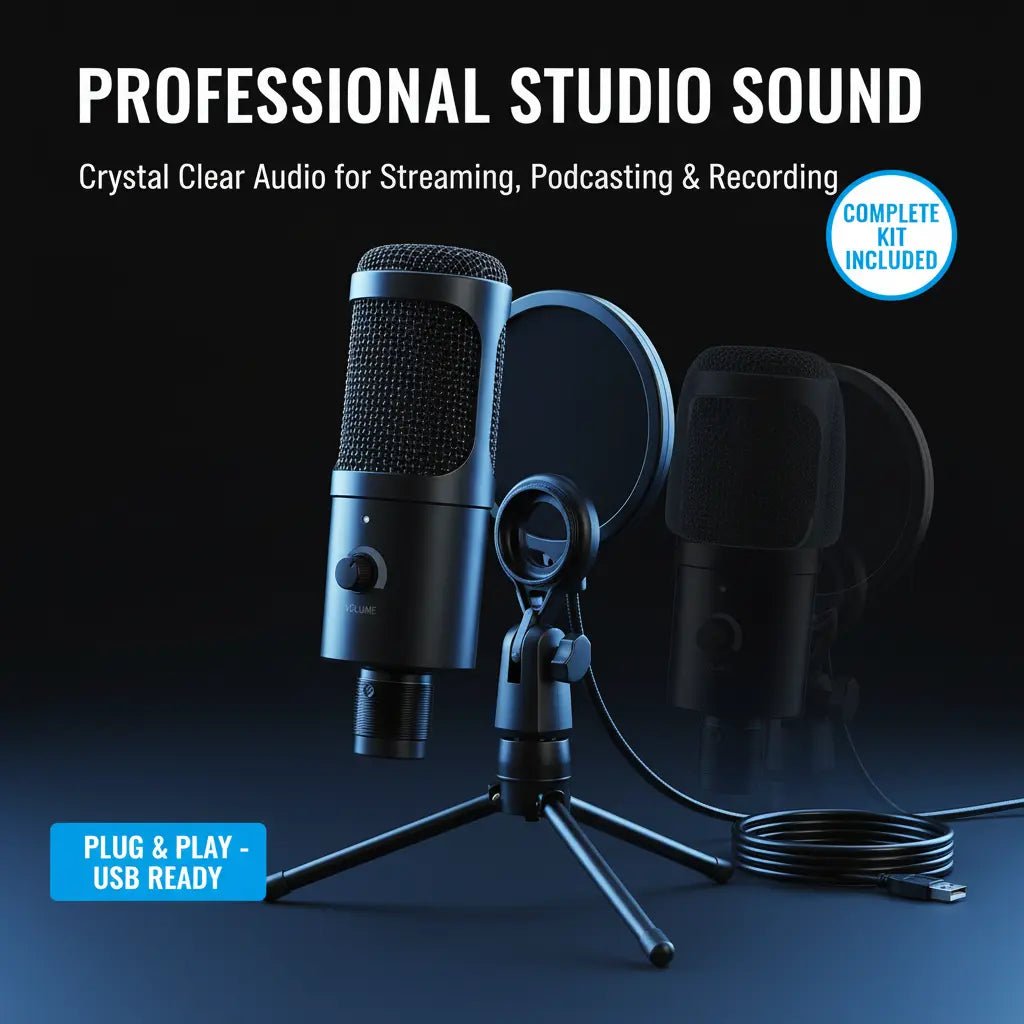 Wired Recording Live Stream Microphone Mobile Phone For Desktop Computer - Aussie PM Store