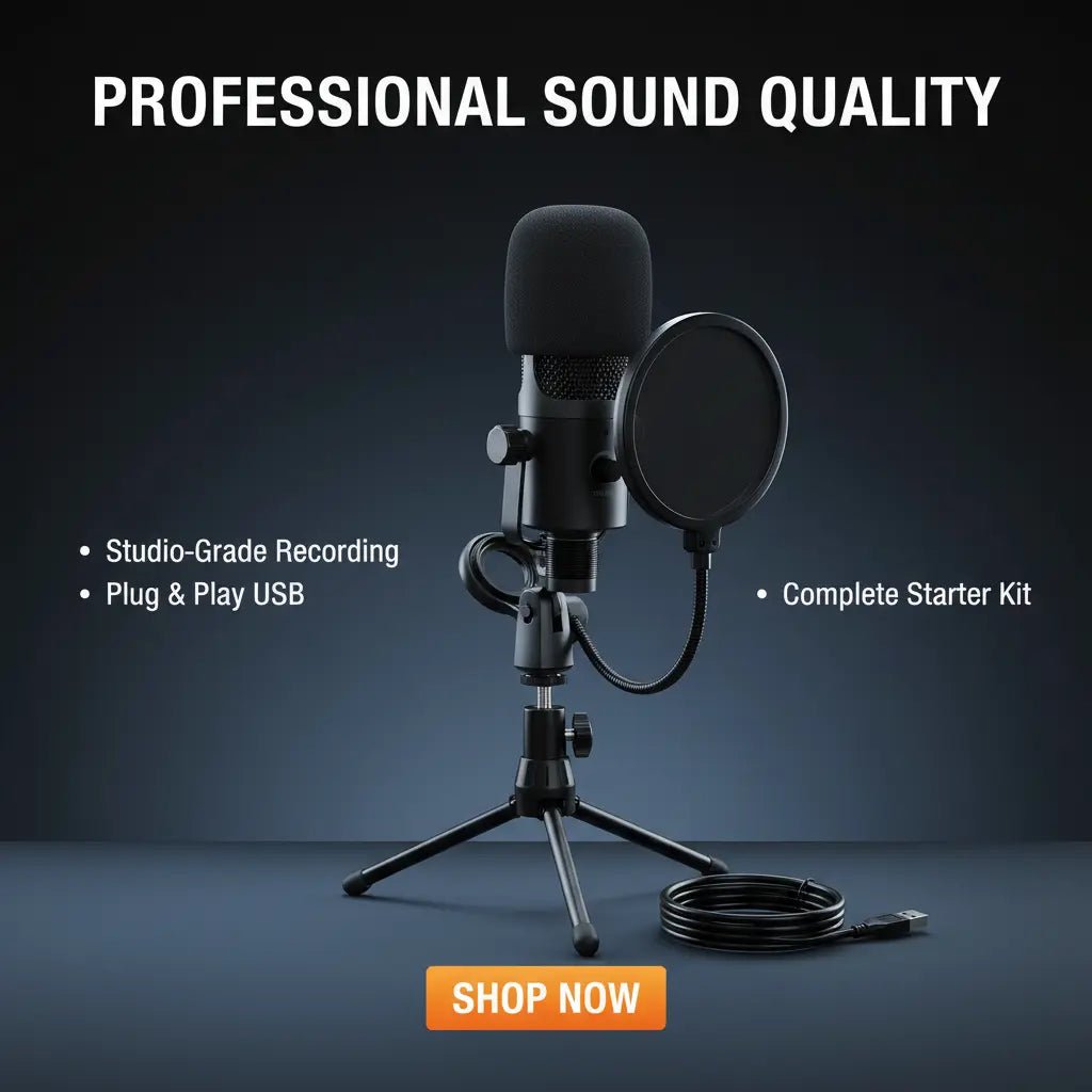 Wired Recording Live Stream Microphone Mobile Phone For Desktop Computer - Aussie PM Store