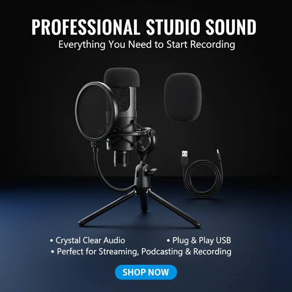 Wired Recording Live Stream Microphone Mobile Phone For Desktop Computer - Aussie PM Store