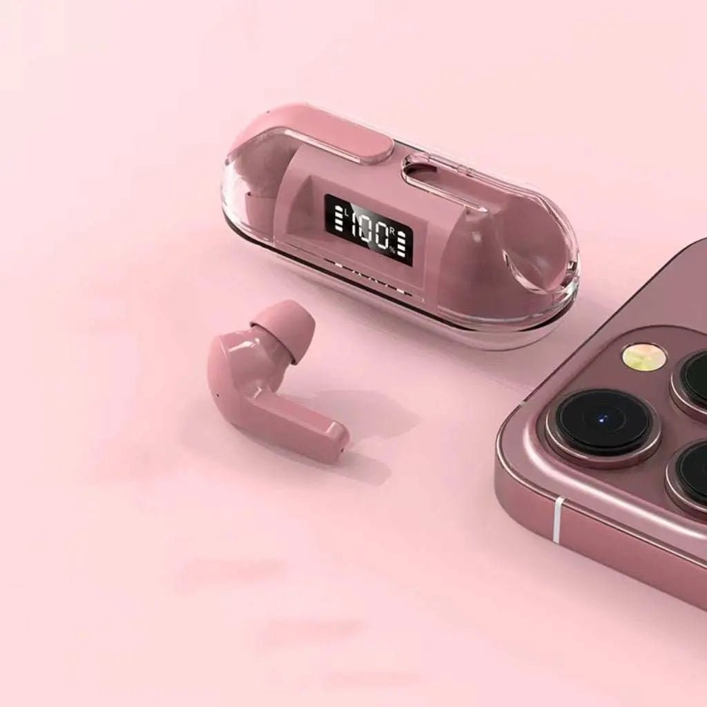 Wireless Bluetooth Headset 5.3 In-Ear Pink