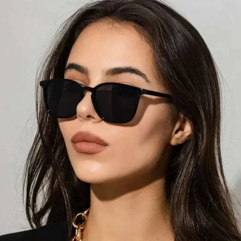 Oversized Polarized Fashion Sunglasses - UV400 Outdoor Sports Shades Bright black