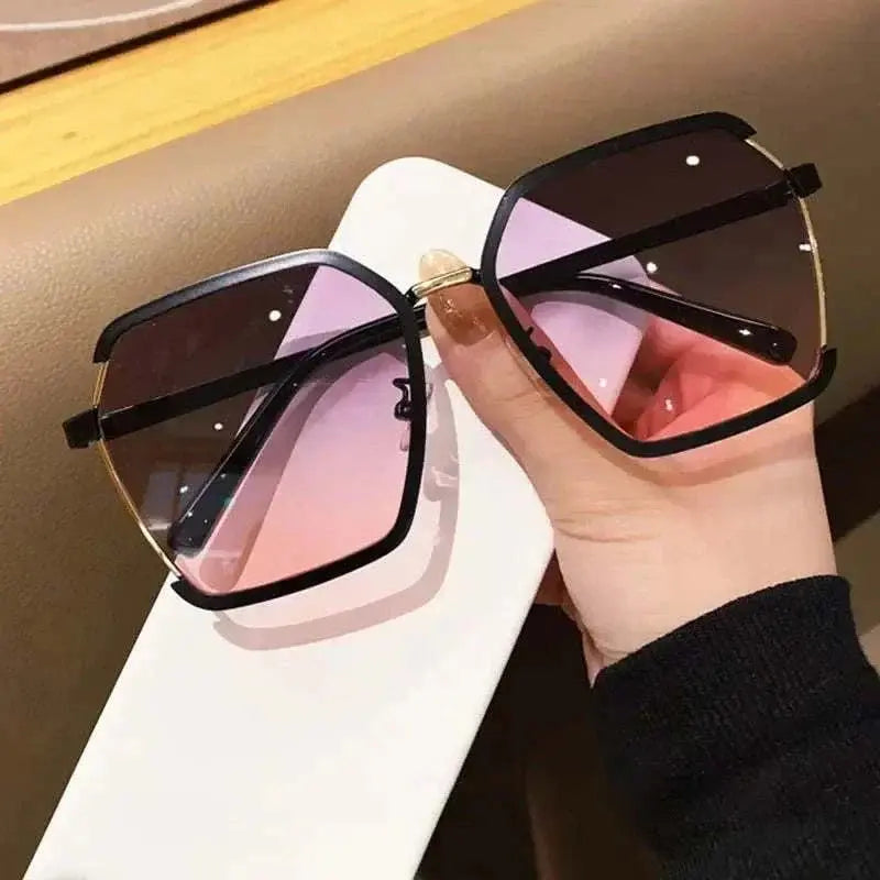 Oversized Polarized Fashion Sunglasses - UV400 Outdoor Sports Shades Purple pink lenses