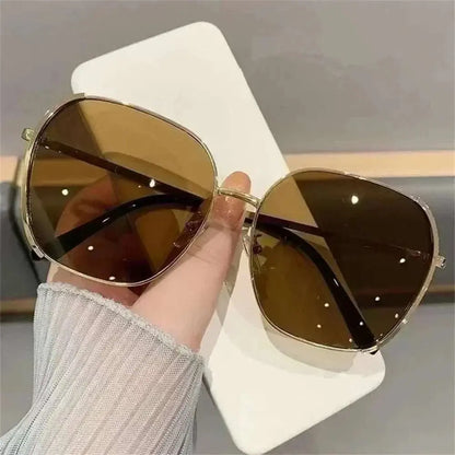 Oversized Polarized Fashion Sunglasses - UV400 Outdoor Sports Shades Brown