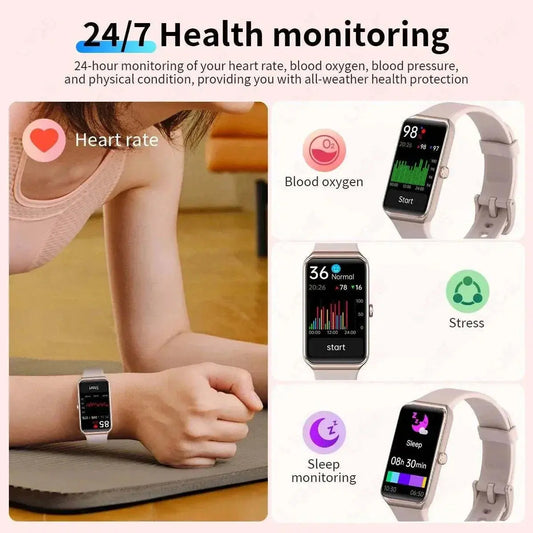 Xiaomi 2025 New 1.47” HD Smart Watch Women Sports Fitness Bracelet Thermometer Health Monitor Waterproof Women Smartwatch