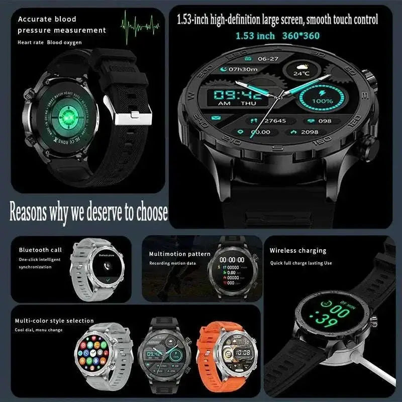 Xiaomi 2025 New Bluetooth Call Smart Watch AMOLED HD Large Screen Heart Rate NFC IP68 Waterproof GPS Sports Smart Watch