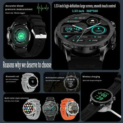 Xiaomi 2025 New Bluetooth Call Smart Watch AMOLED HD Large Screen Heart Rate NFC IP68 Waterproof GPS Sports Smart Watch